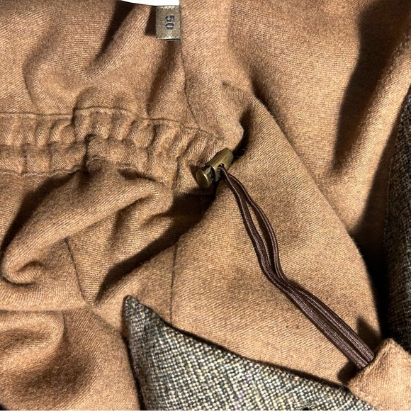 Luciano Barbera ~Italian Wool Windowpane Plaid Coat - Picture 8 of 16